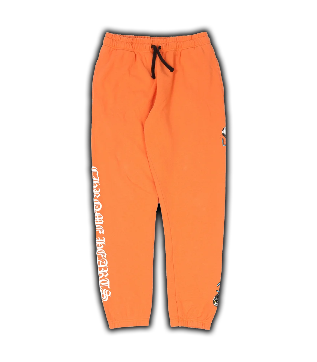 Chrome Hearts Matty Boy Link & Build Sweatpants in Orange