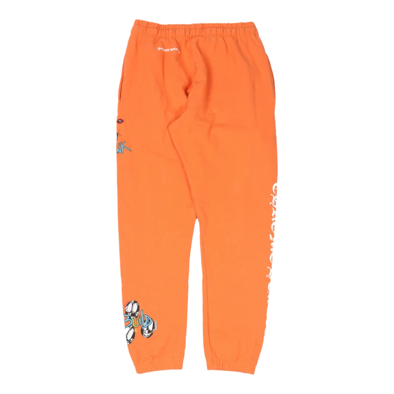 Chrome Hearts Matty Boy Link & Build Sweatpants in Orange