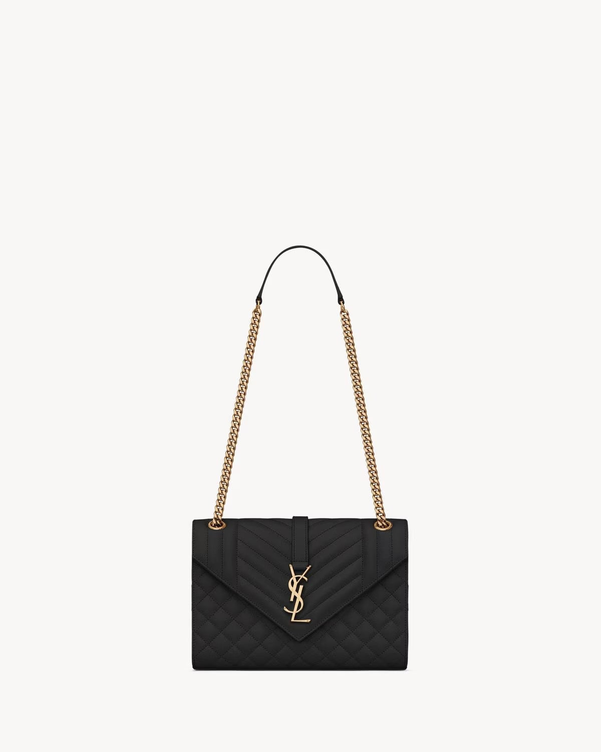 Saint Laurent Envelope Medium bag in Black - front view