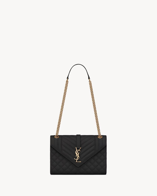 Saint Laurent Envelope Medium bag in Black - front view