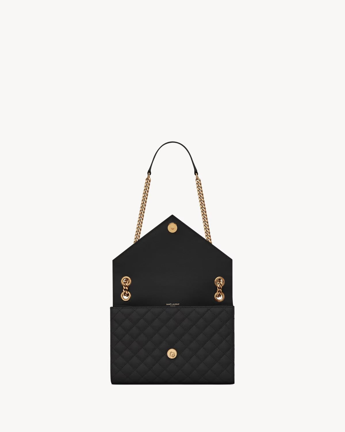Saint Laurent Envelope Medium bag in Black - detail view of closure