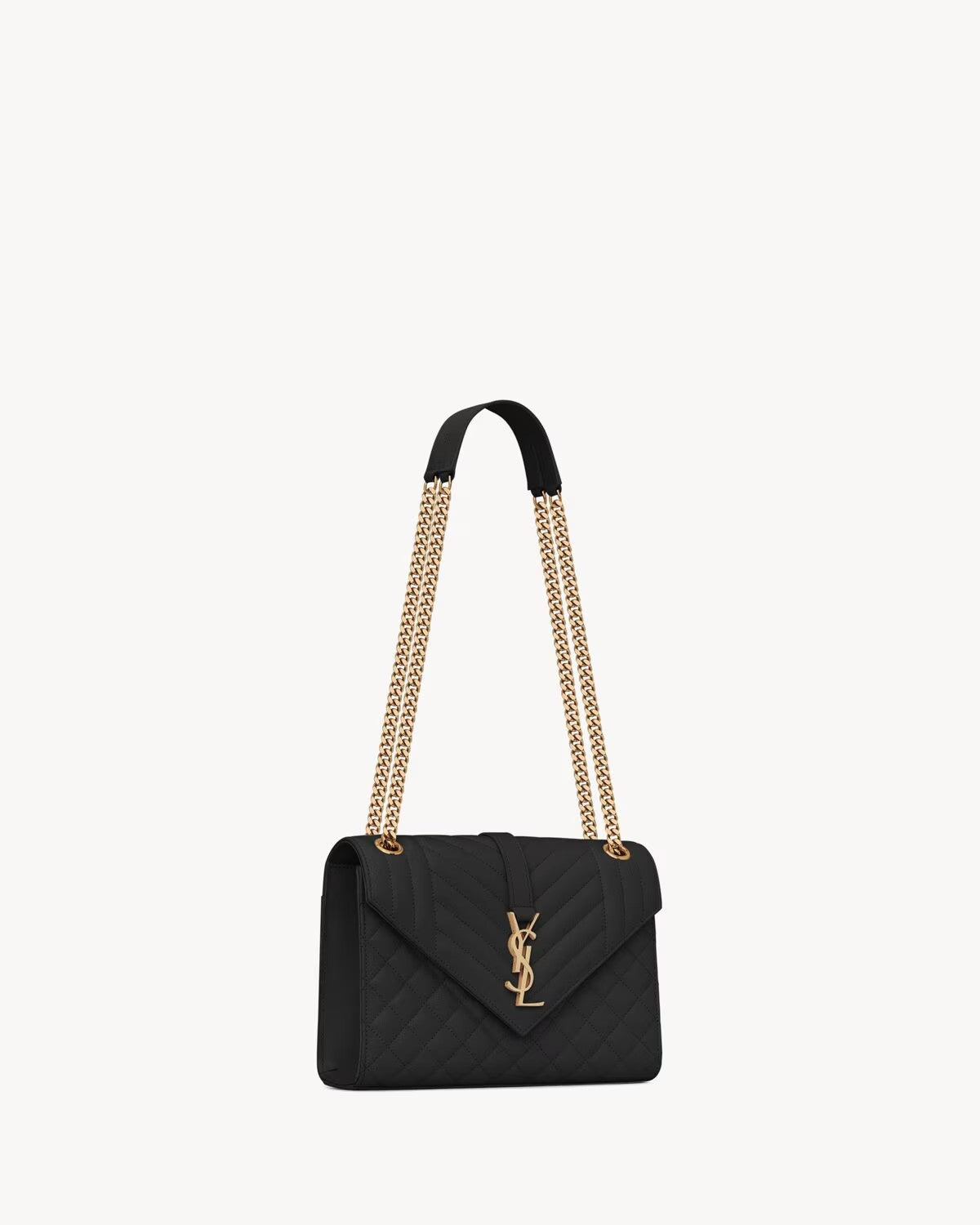 Saint Laurent Envelope Medium bag in Black - detail view of hardware