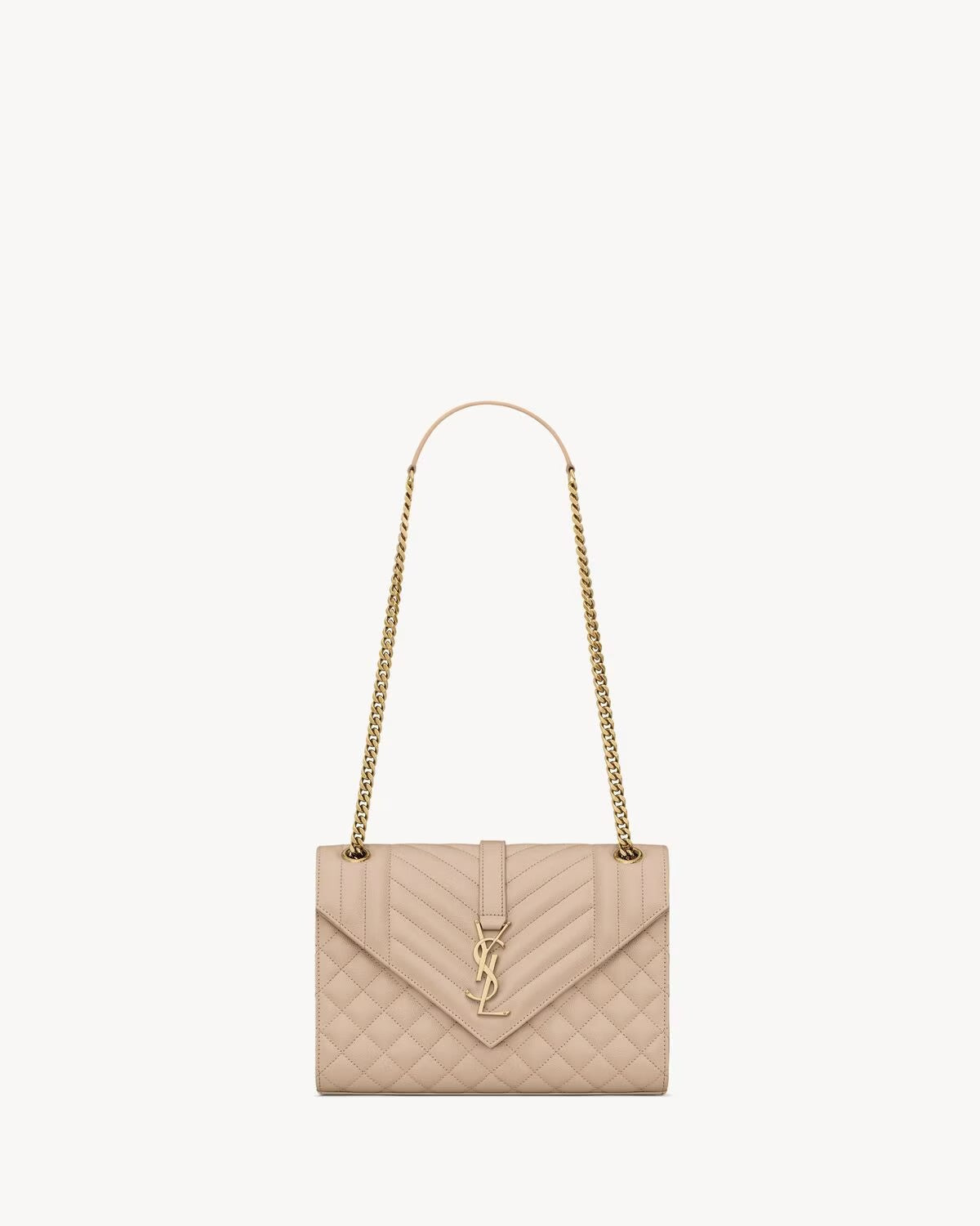 Saint Laurent Envelope Medium bag in White - front view