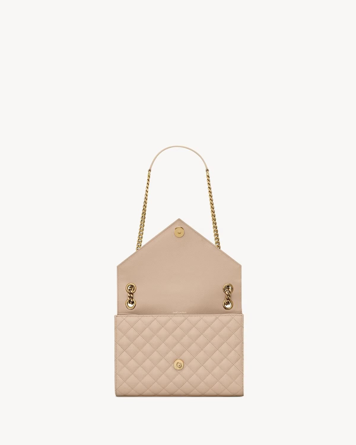Saint Laurent Envelope Medium bag in White - detail view of closure