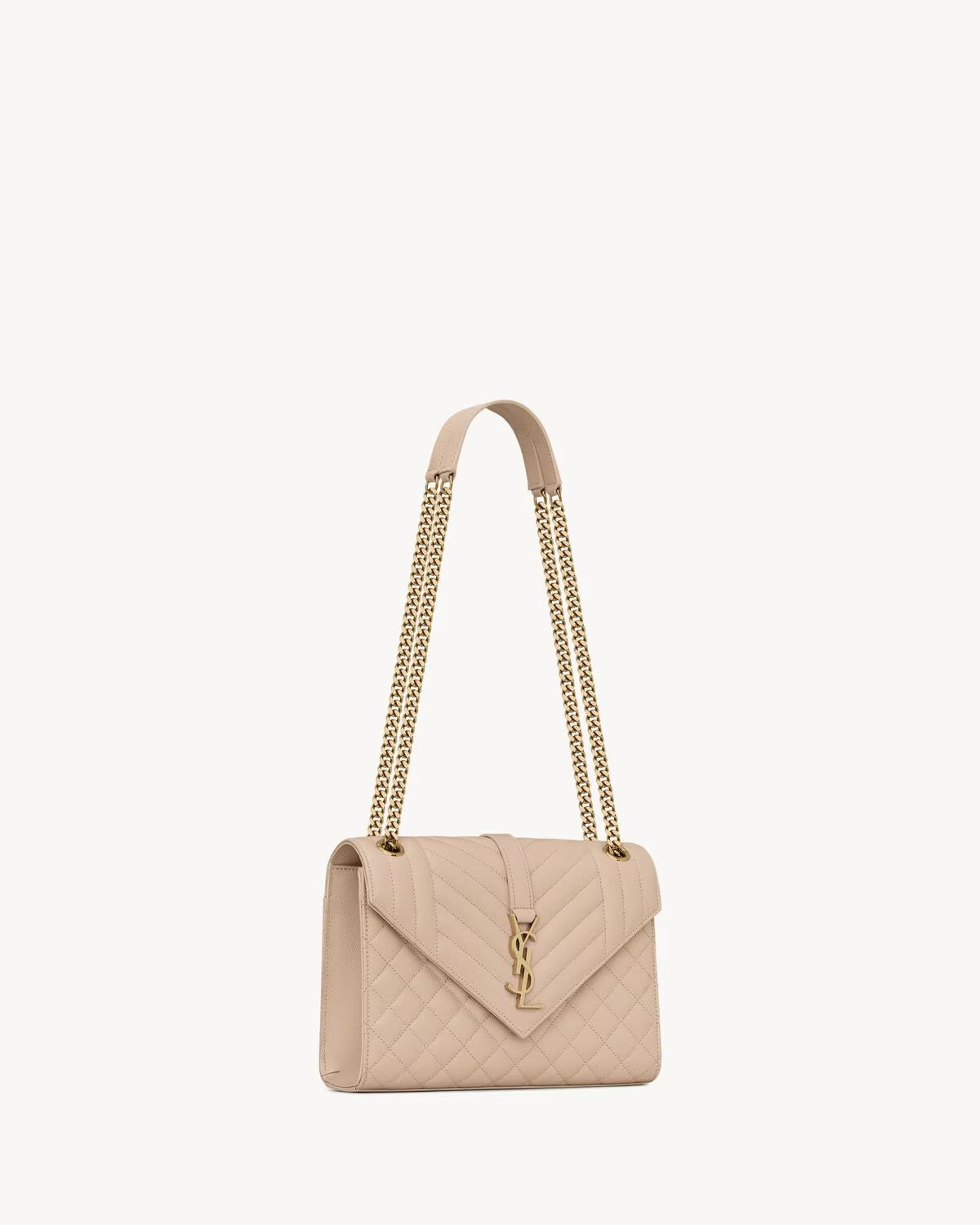 Saint Laurent Envelope Medium bag in White - detail view of hardware