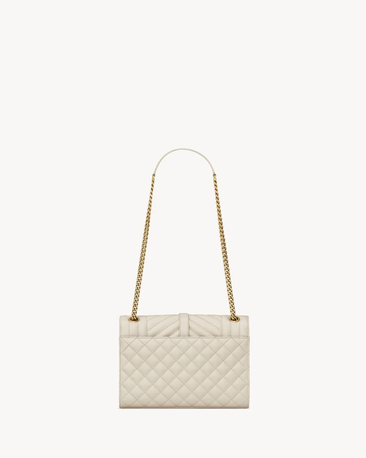 Saint Laurent Envelope Medium bag in Beige - back view