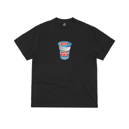 Corteiz Noodle Graphic Tee - Black Cotton T-Shirt