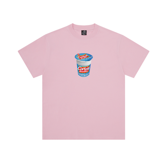 Corteiz Noodle Graphic Tee - Pink Cotton T-Shirt