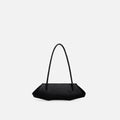 Bag It Elizabeth Mini Pebbled Leather Baguette Bag – Black