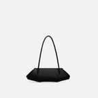 Bag It Elizabeth Mini Pebbled Leather Baguette Bag – Black