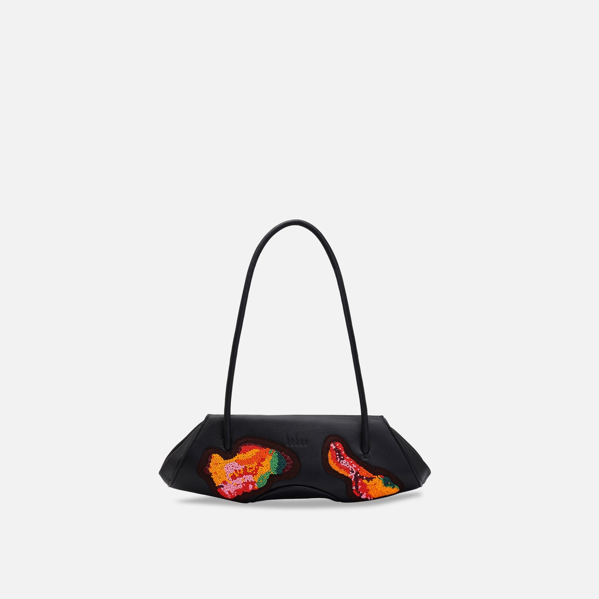 Bag It Elizabeth Mini Hand-Patched Nappa Leather Baguette Bag – Black Multi
