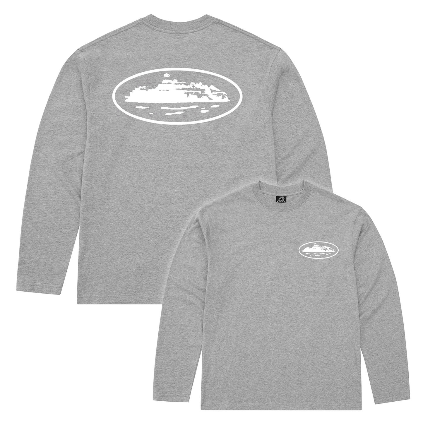Corteiz OG Island Long Sleeve Tee - Heather Grey