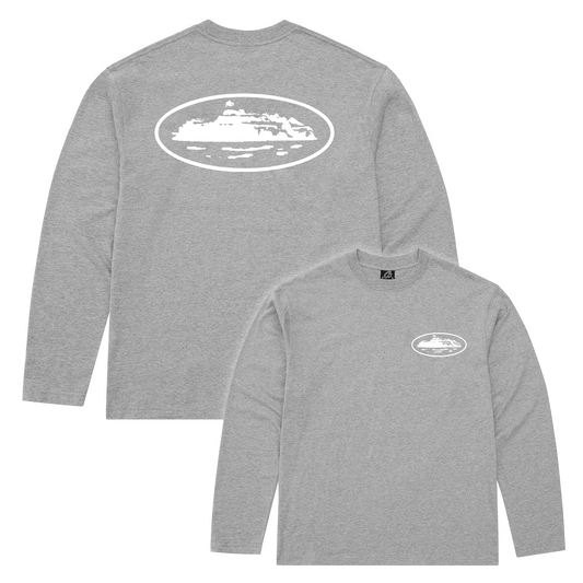Corteiz OG Island Long Sleeve Tee - Heather Grey