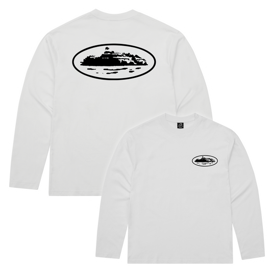 Corteiz OG Island Long Sleeve Tee - White