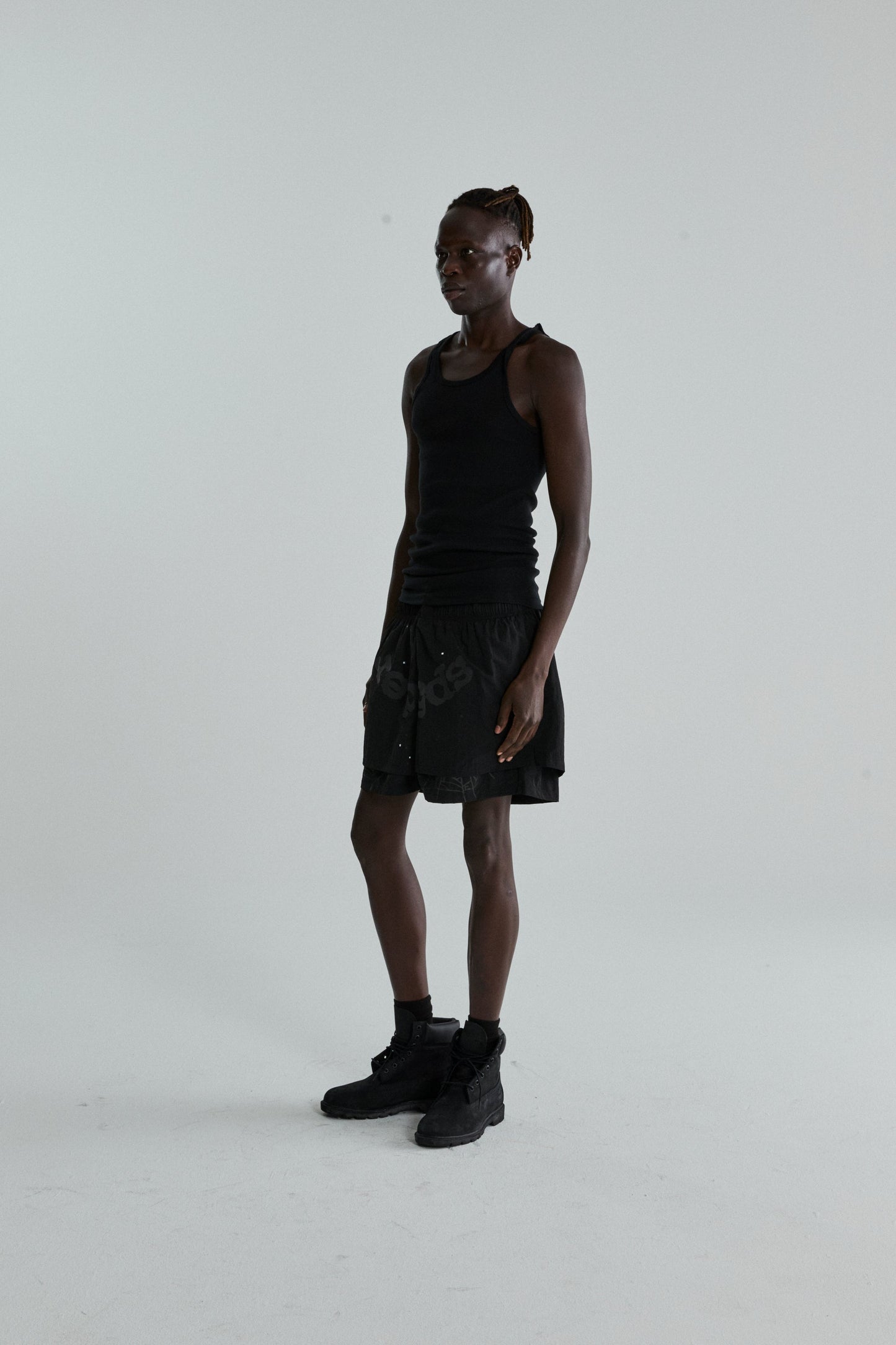 SP5DER OG Web Double Layer Short in Black