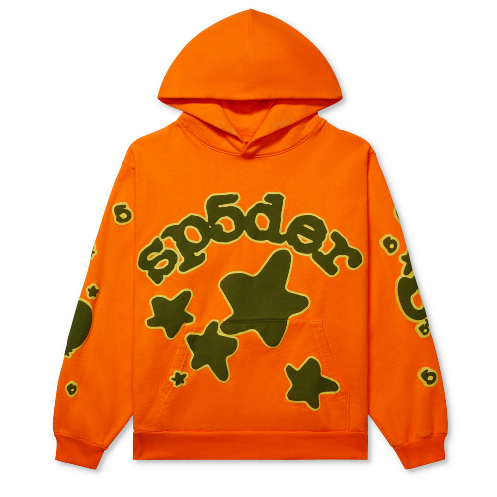 SP5DER Beluga Hoodie – Orange - Front View