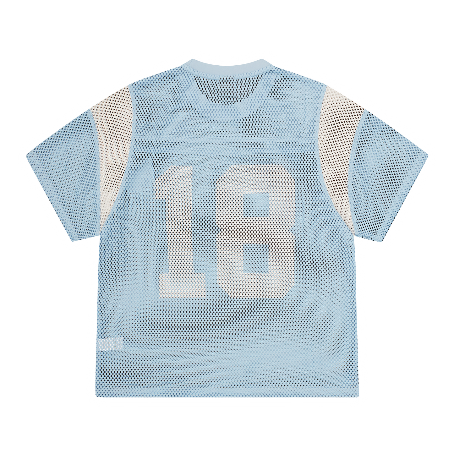 Corteiz Open Mesh Panel Jersey Shirt - Baby Blue/White