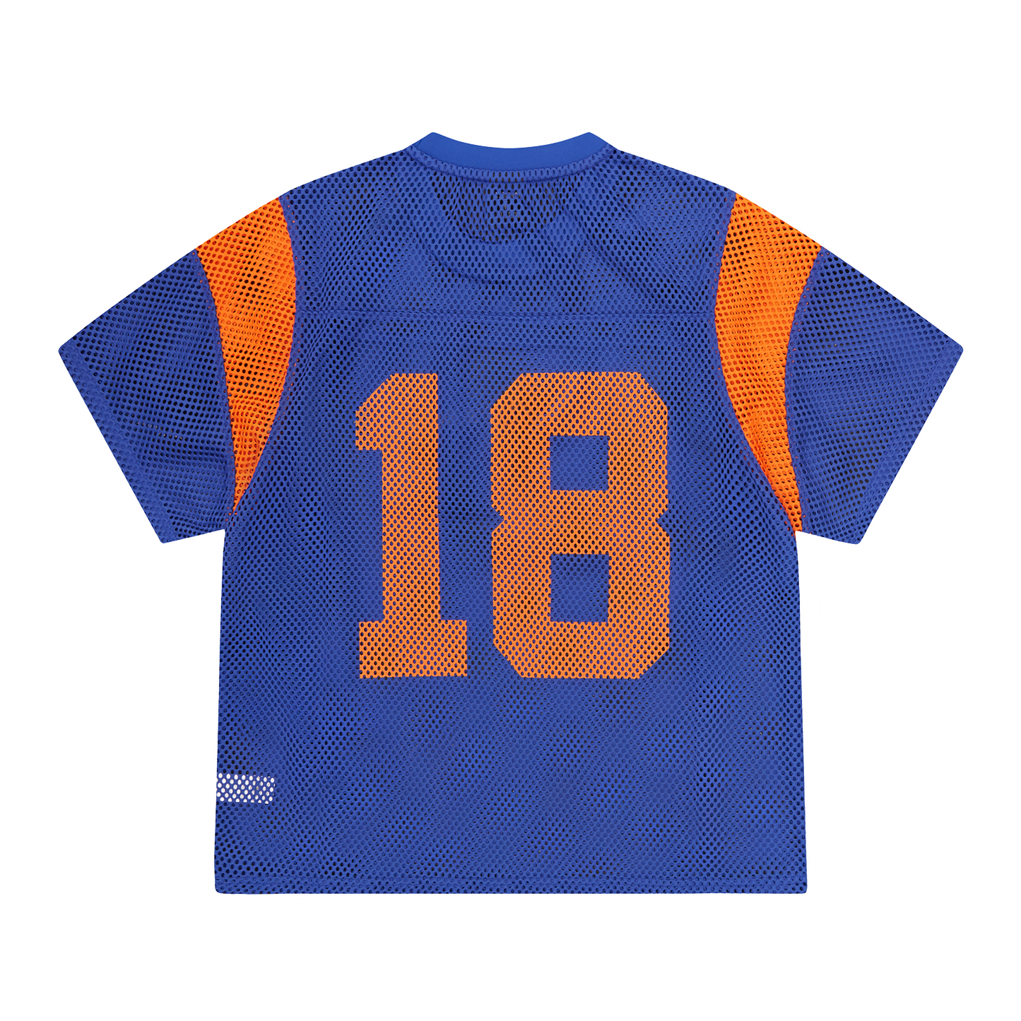 Corteiz Open Mesh Panel Jersey Shirt - Blue/Orange