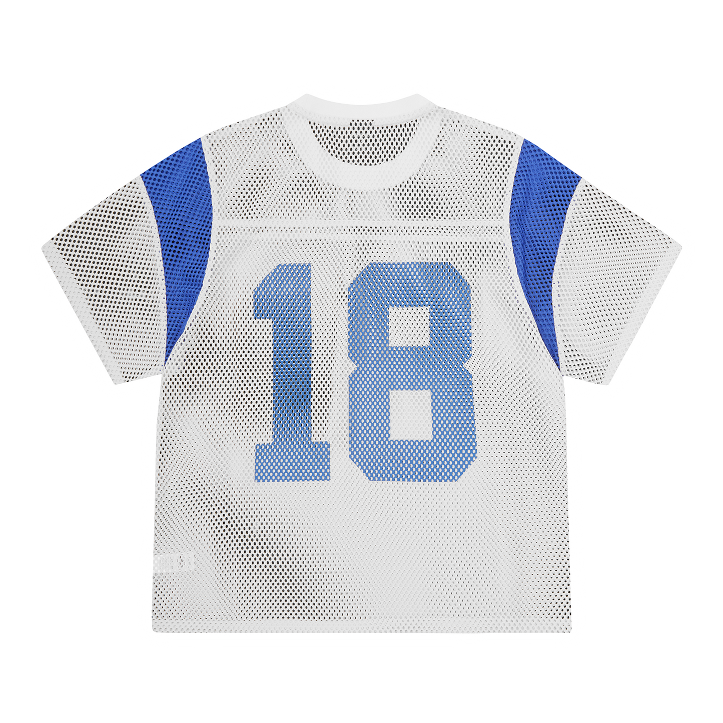 Corteiz Open Mesh Panel Jersey Shirt - White/Blue