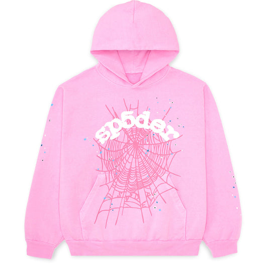 SP5DER OG Web Hoodie – Pink - Front View