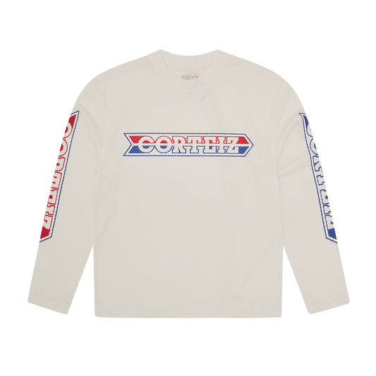 Corteiz Race Mesh Long Sleeve Jersey - Off White
