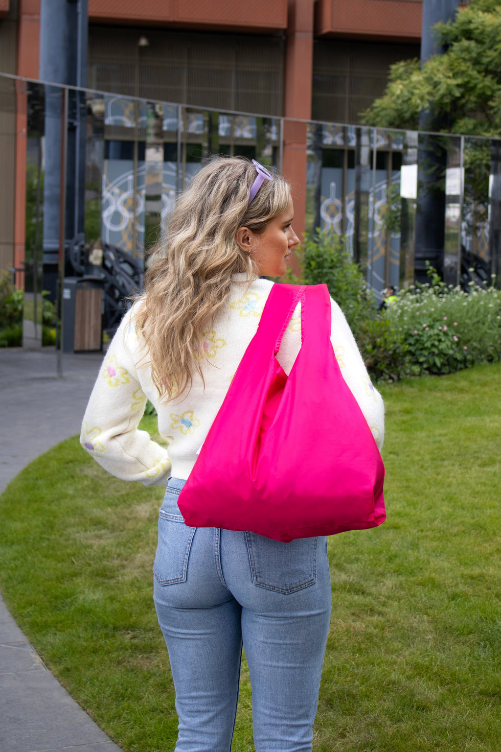 Bag It Berry Medium Reusable Bag – Recycled Foldable Tote