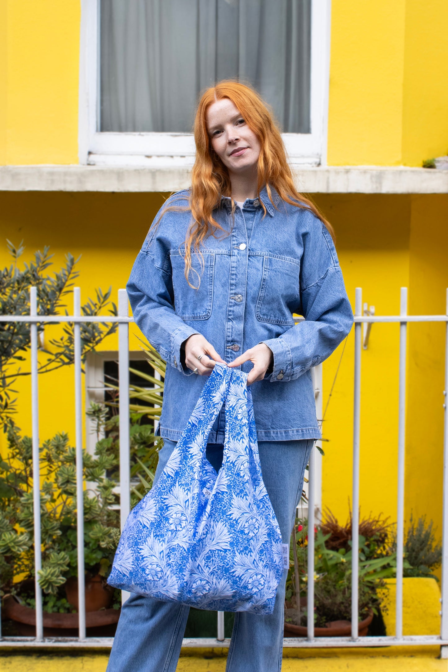 Bag It William Morris Marigold Medium Reusable Bag – Recycled Foldable Tote