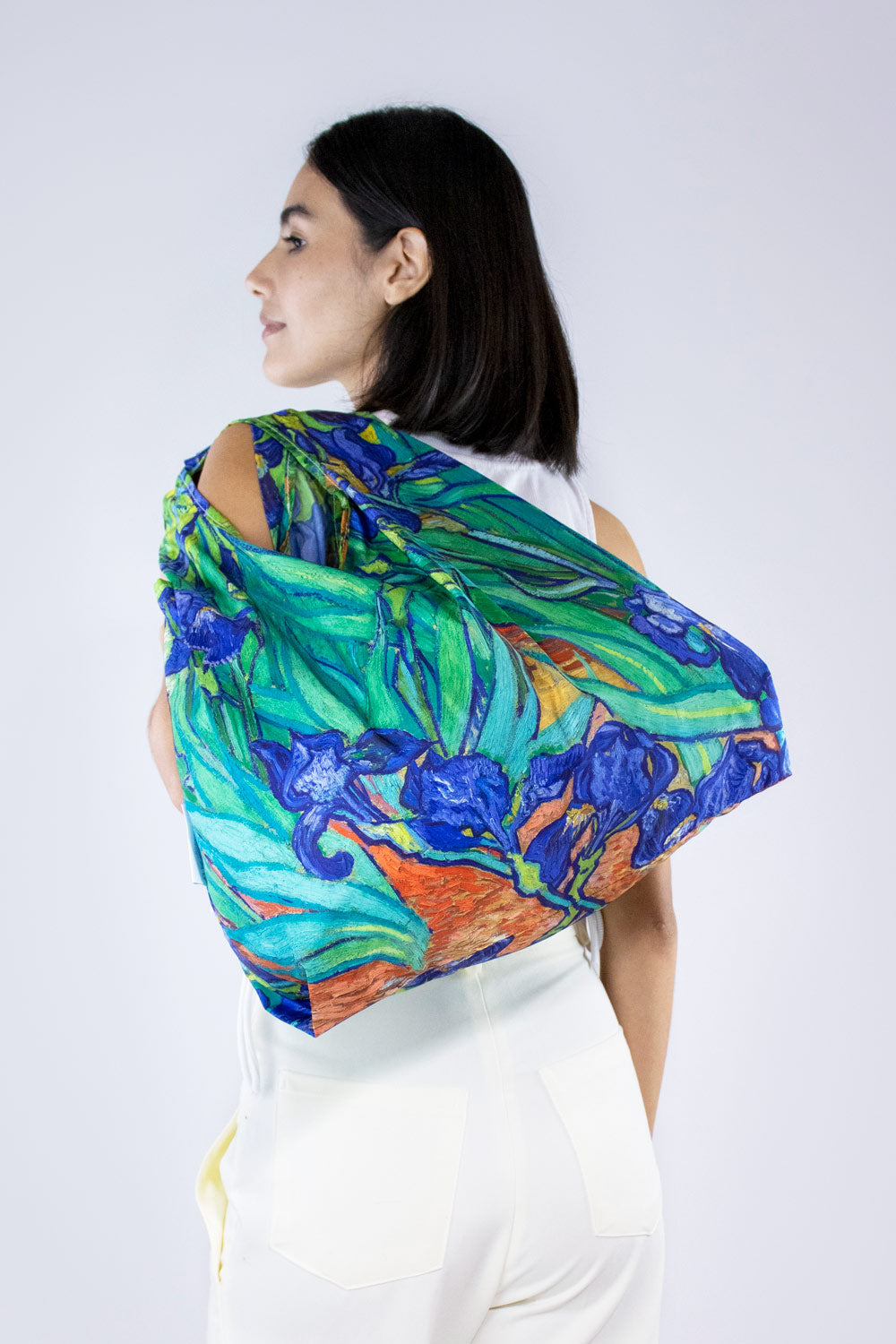 Bag It Van Gogh Irises Medium Reusable Bag – Recycled Foldable Tote
