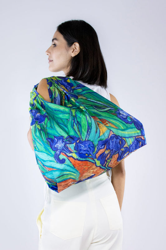 Bag It Van Gogh Irises Medium Reusable Bag – Recycled Foldable Tote