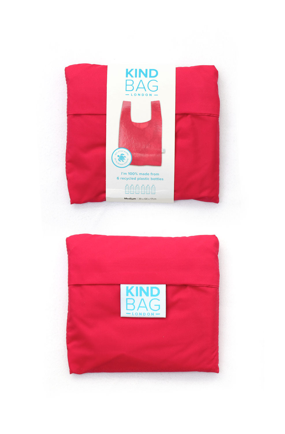 Bag It Berry Medium Reusable Bag – Recycled Foldable Tote