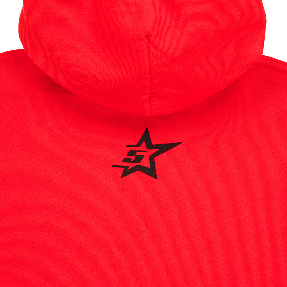 SP5DER Punk V2 Graphic Hoodie - Red - Detail View 3