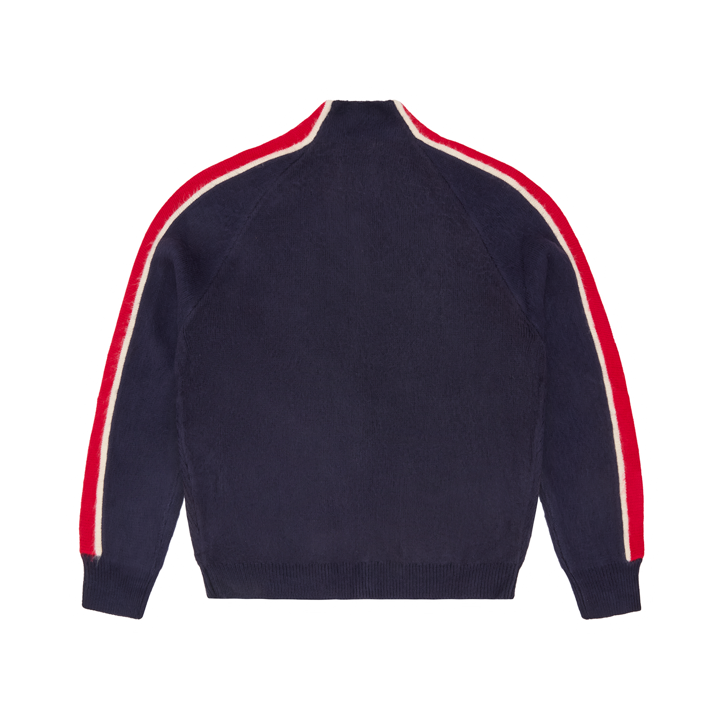 Corteiz Multi Stripe Knit Zip Up - Navy