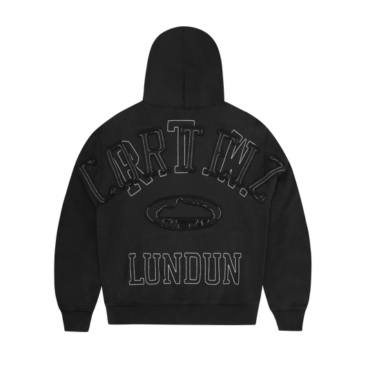Corteiz Lundun Stitch Zip Hoodie - Triple Black