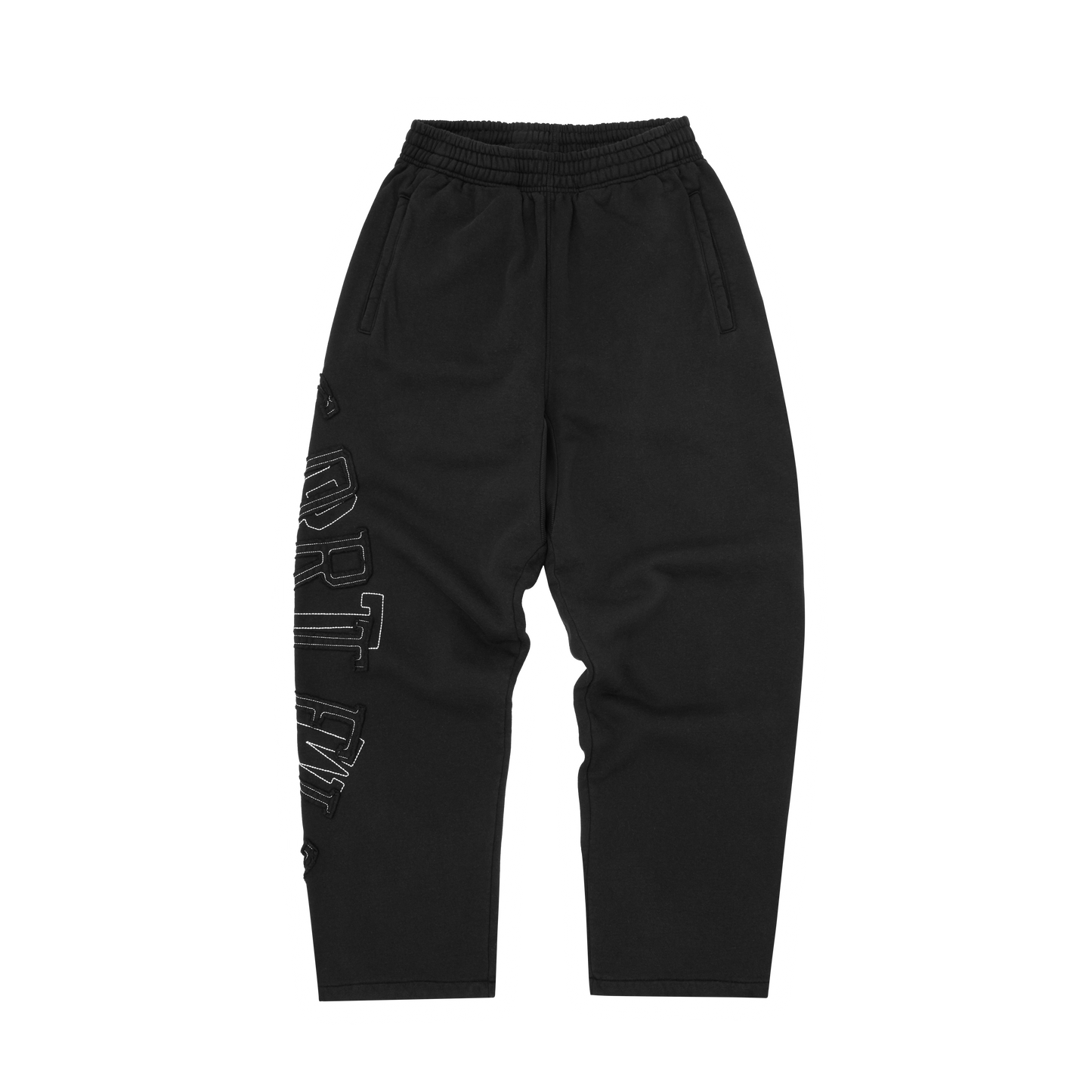Corteiz Lundun Stitch Sweatpants – Triple Black