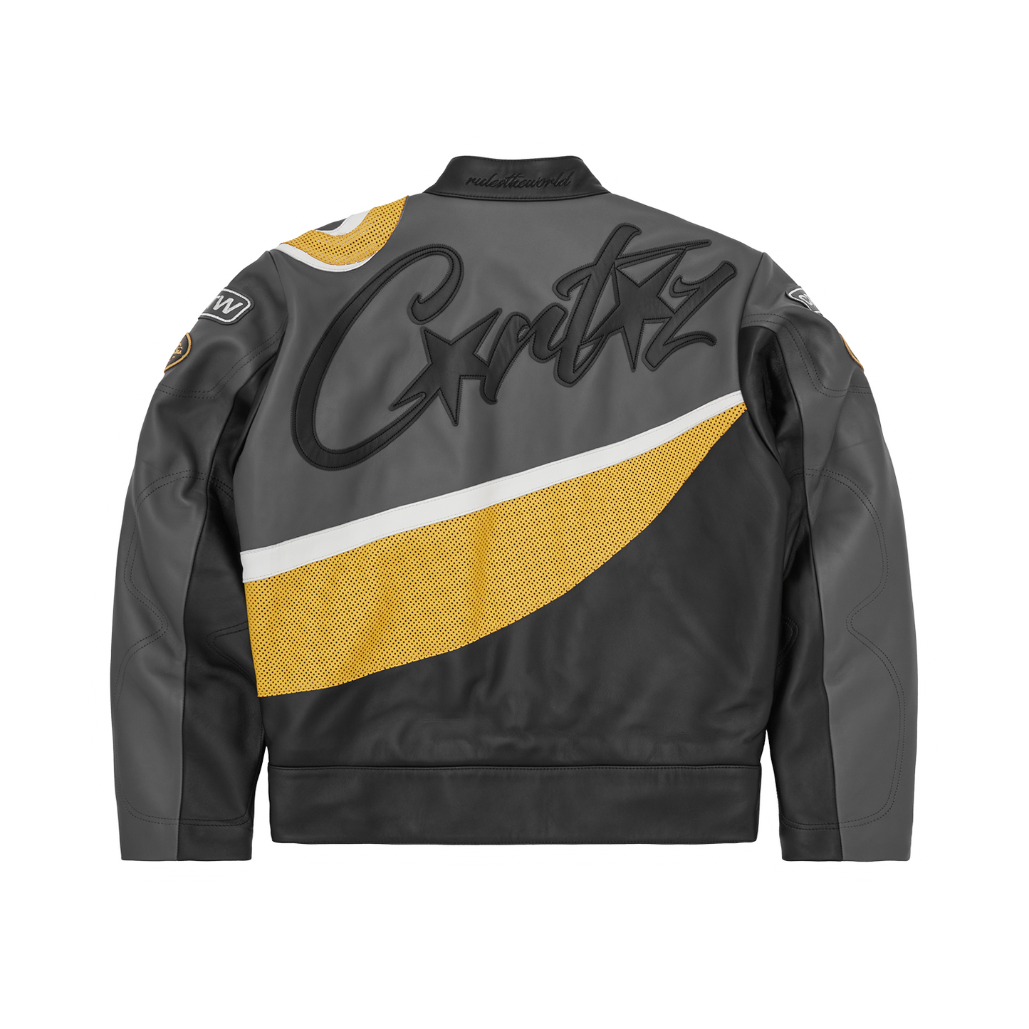 Corteiz Skydive Velocity Leather Jacket - Black