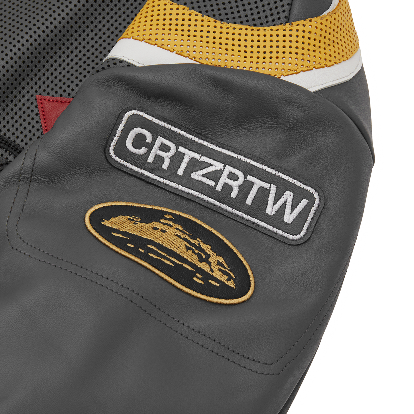 Corteiz Skydive Velocity Leather Jacket - Black
