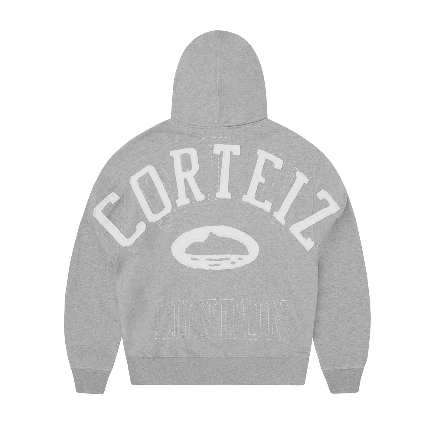 Corteiz Lundun Stitch Zip Hoodie - Heather Grey