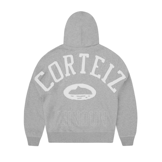 Corteiz Lundun Stitch Zip Hoodie - Heather Grey