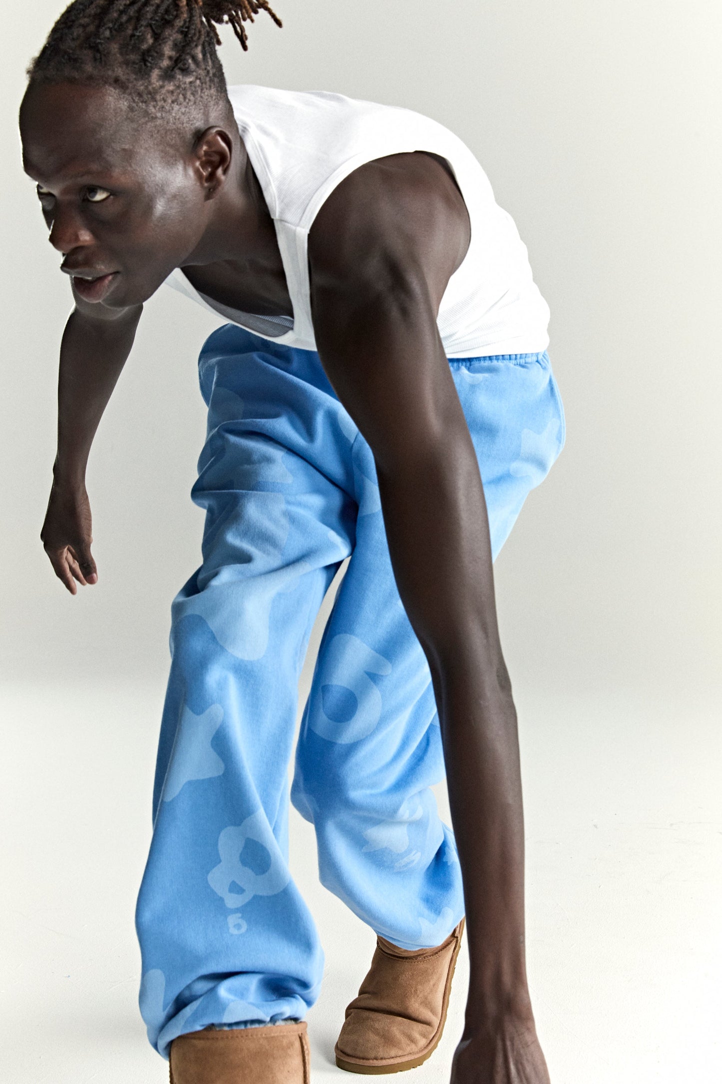 SP5DER Beluga V2 Sweatpant in Dusty Blue