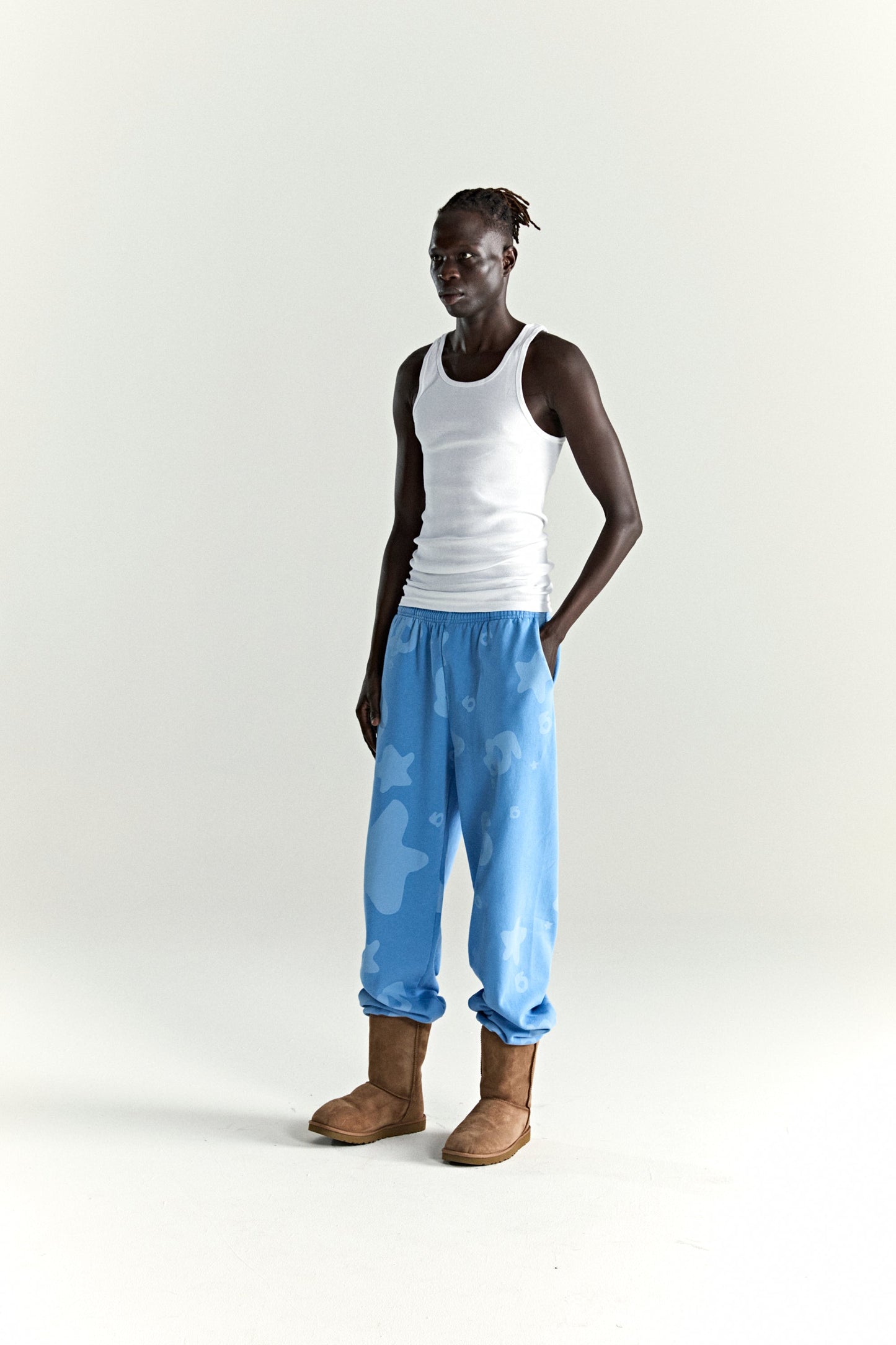SP5DER Beluga V2 Sweatpant in Dusty Blue