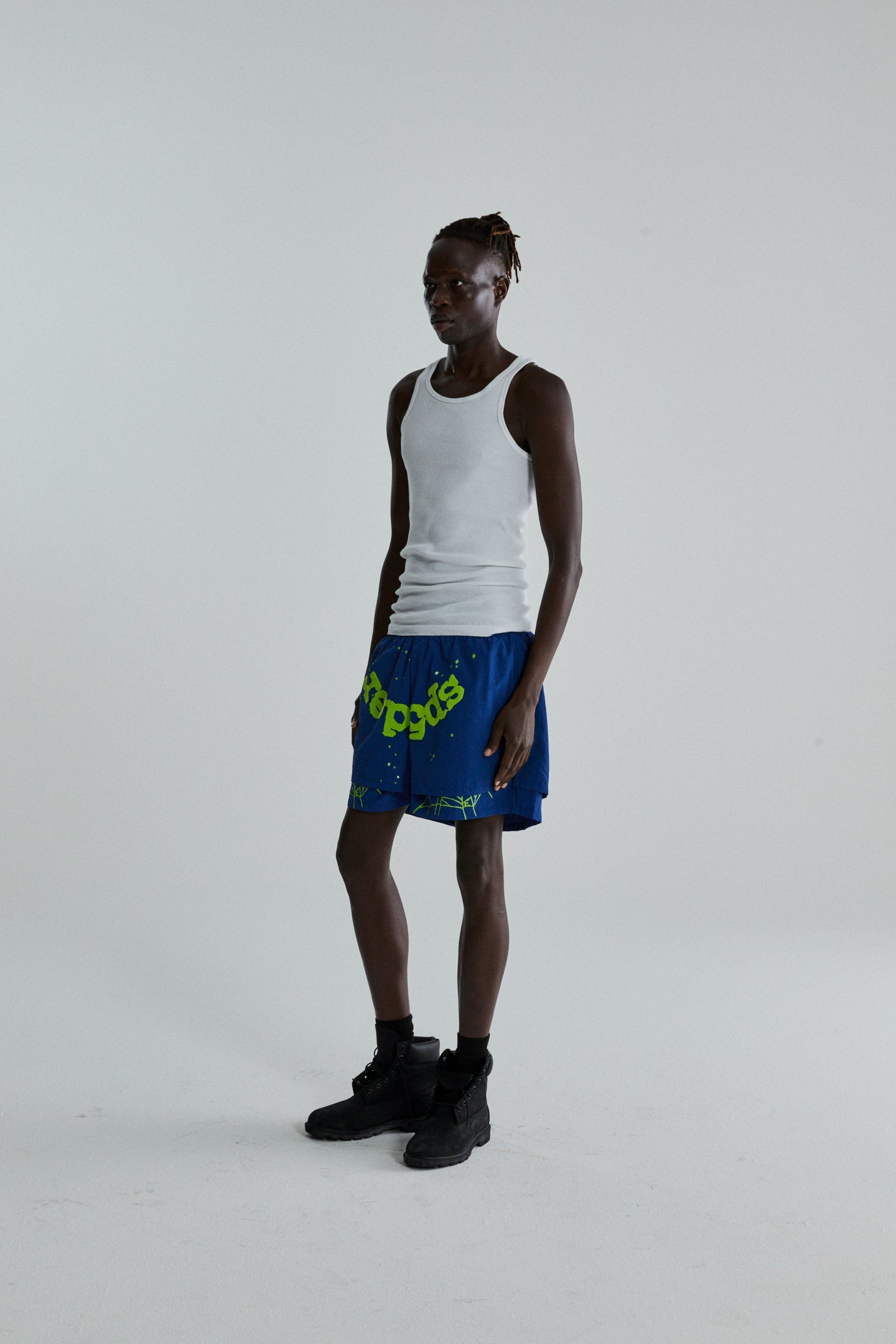 SP5DER OG Web Double Layer Short in Blue