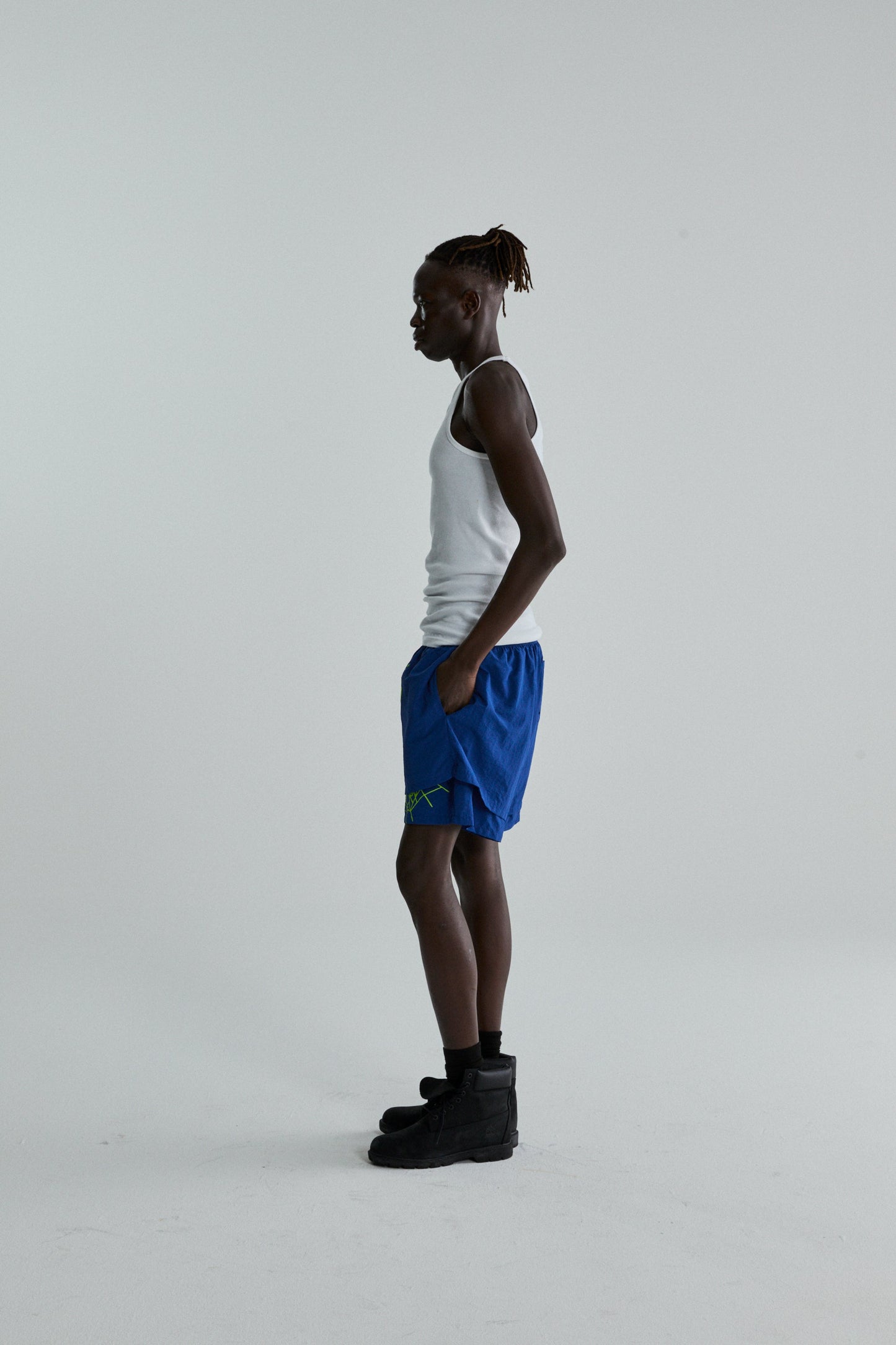SP5DER OG Web Double Layer Short in Blue