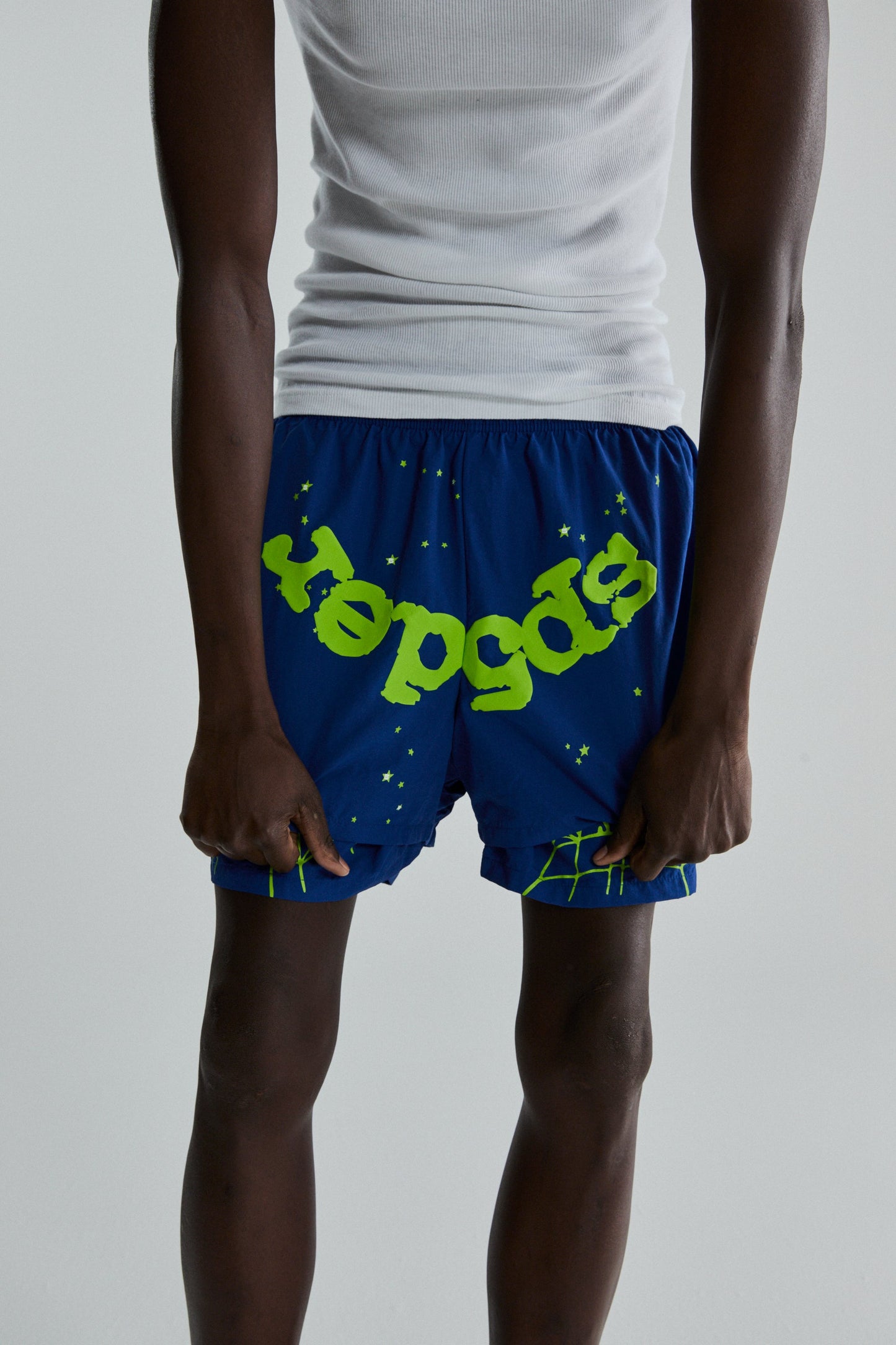 SP5DER OG Web Double Layer Short in Blue