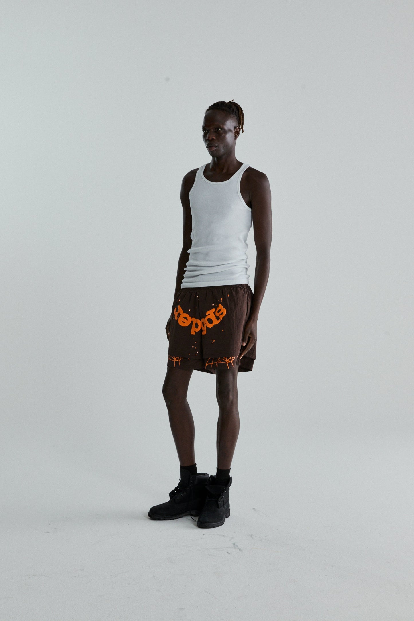 SP5DER OG Web Double Layer Short in Brown