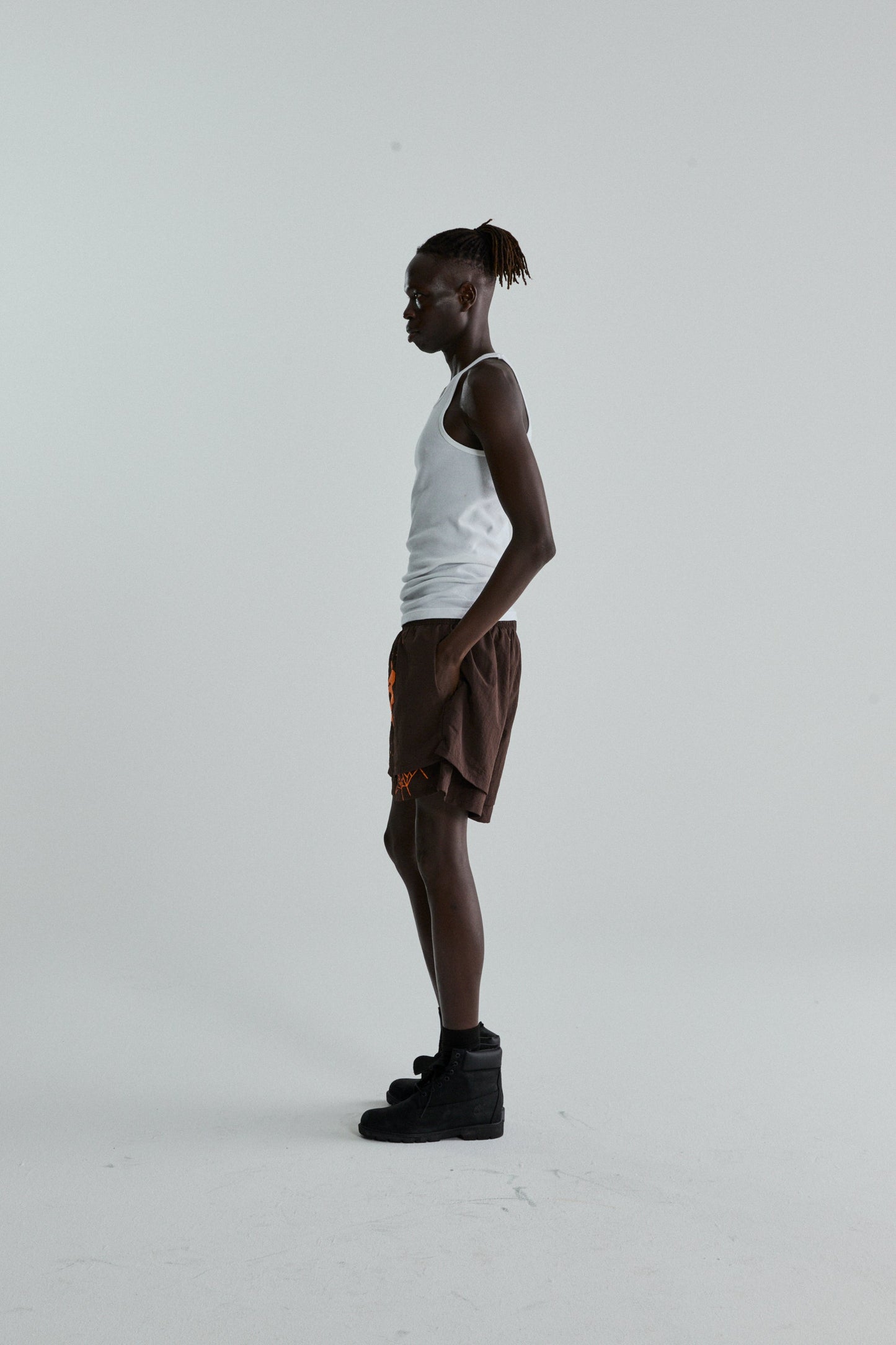 SP5DER OG Web Double Layer Short in Brown