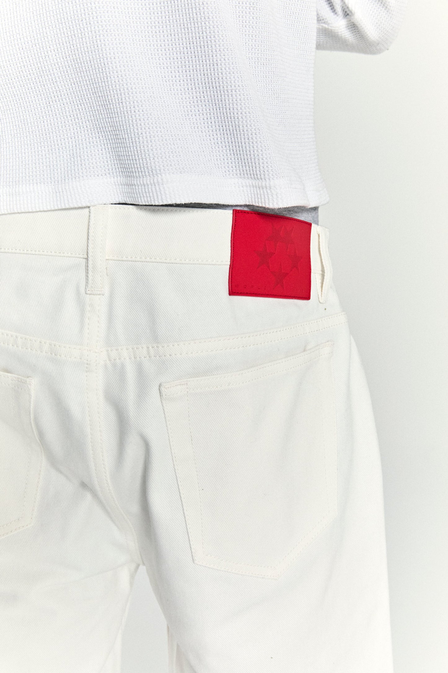 SP5DER V3 Logo Denim Short in White