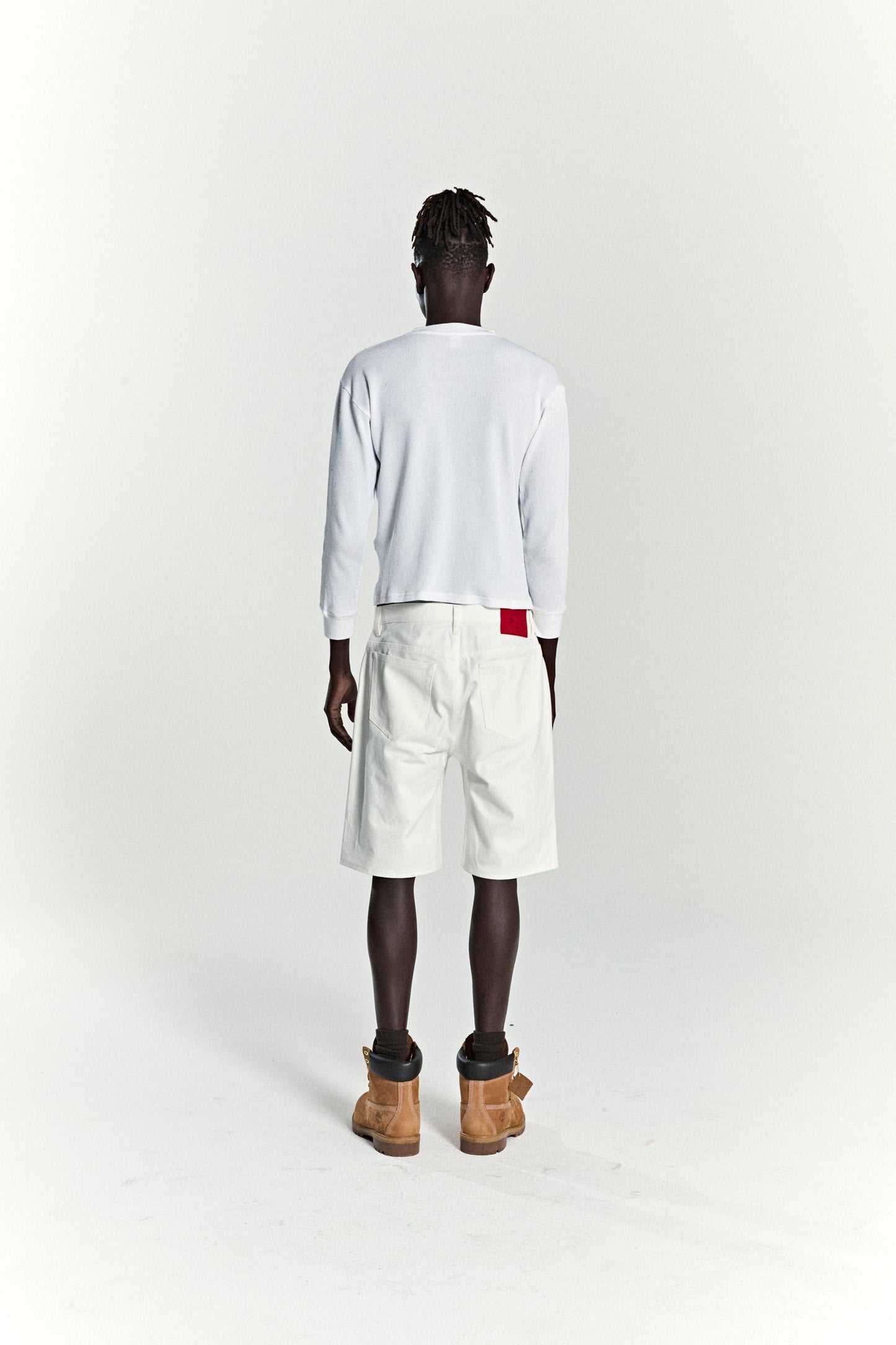 SP5DER V3 Logo Denim Short in White