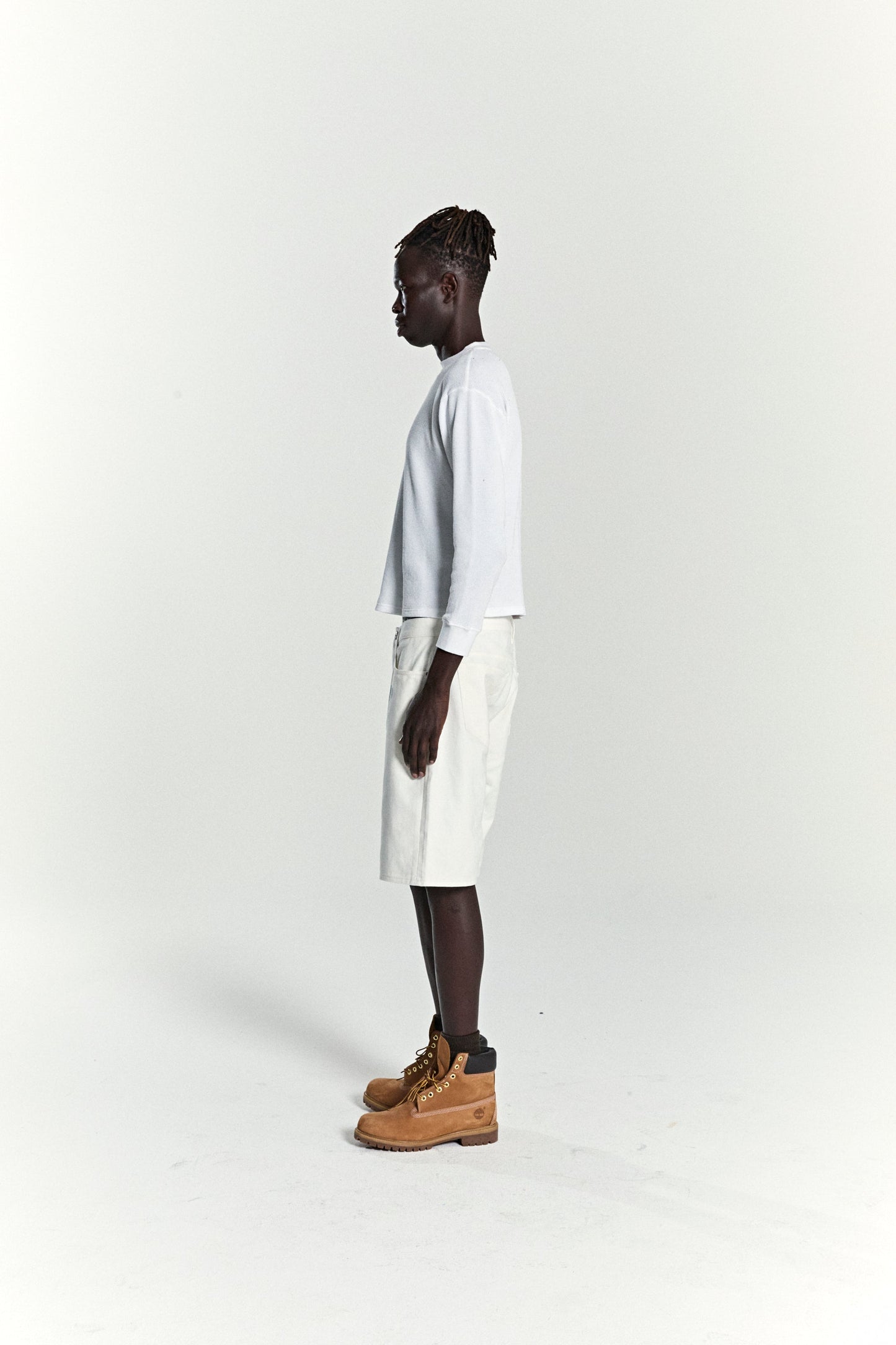 SP5DER V3 Logo Denim Short in White