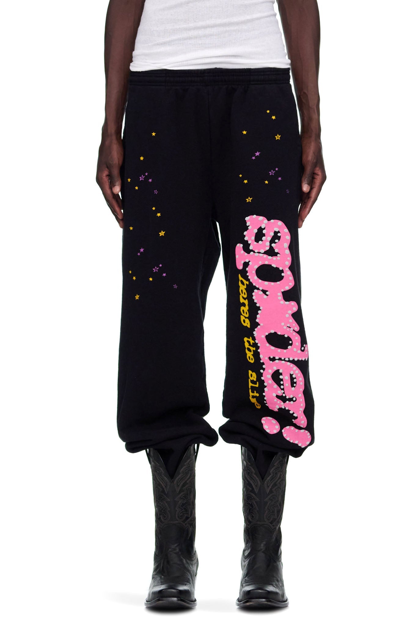 SP5DER P*NK V2 Sweatpant in Black