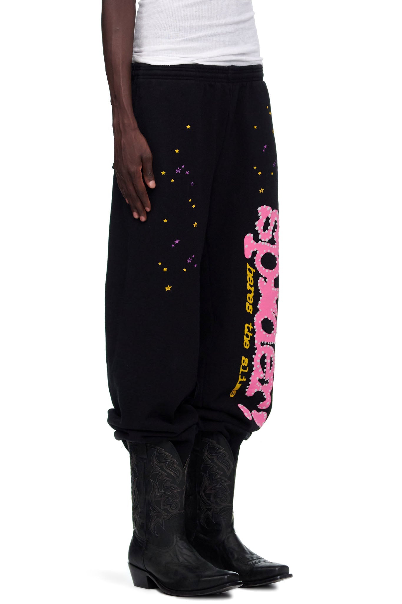 SP5DER P*NK V2 Sweatpant in Black